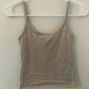 beige tank top